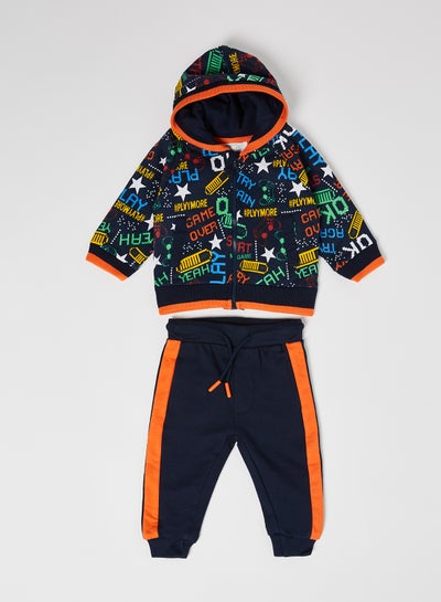 Buy Baby/Kids Printed Jogger Set Navy Blue in Egypt