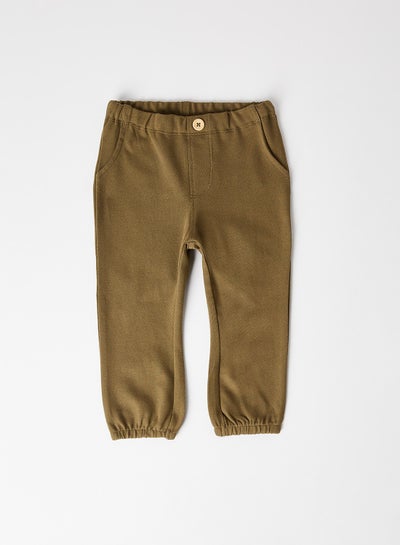 Buy Baby Cotton Joggers Ivy Green in Egypt