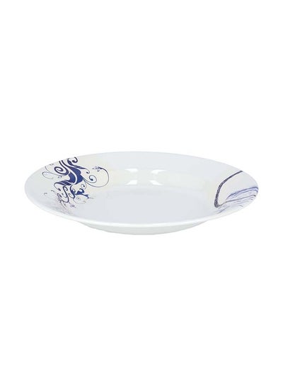 Buy Round Melamine Soup Plate White 10inch in UAE