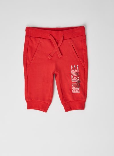 Buy Baby Elasticated Sweat Shorts Red in Saudi Arabia