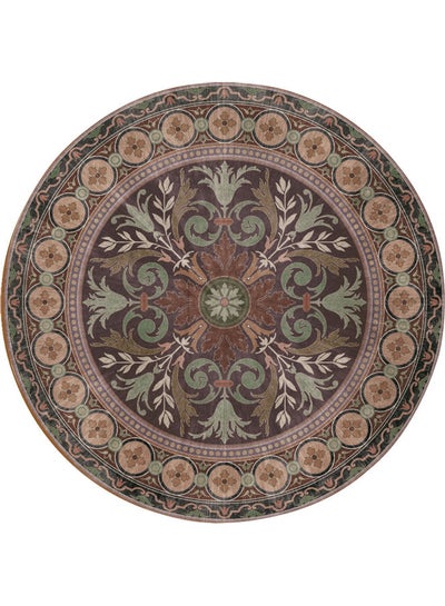 Buy Decorative Antiskid Round Mat Multicolour 120x120cm in UAE