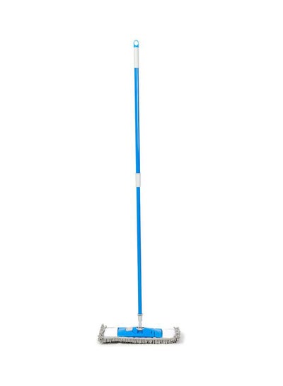 Buy Polypropylene Microfibre Mop With Handle Blue/White/Grey Mop 40 cm, Handle 130cm in UAE