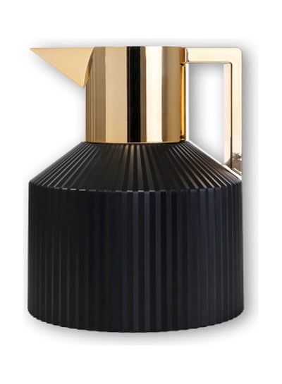 Buy Stainless Steel Thermos Flask Black/Gold 1Liters in Saudi Arabia