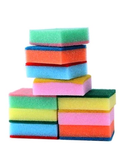 Buy 10-Piece Soft Touch Cleaning Sponge Set Multicolour in Saudi Arabia