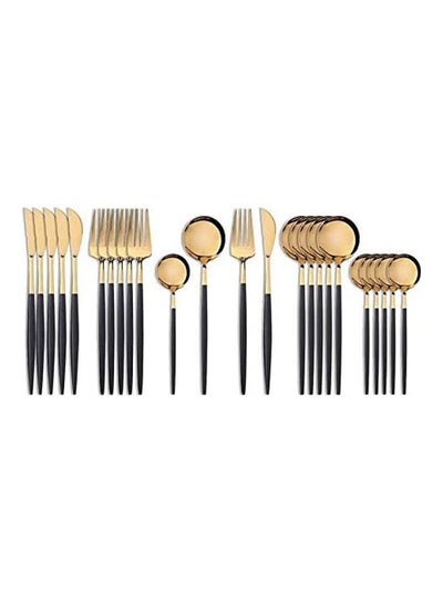 Buy 24-Piece Tableware Cutlery Set Multicolour in Saudi Arabia