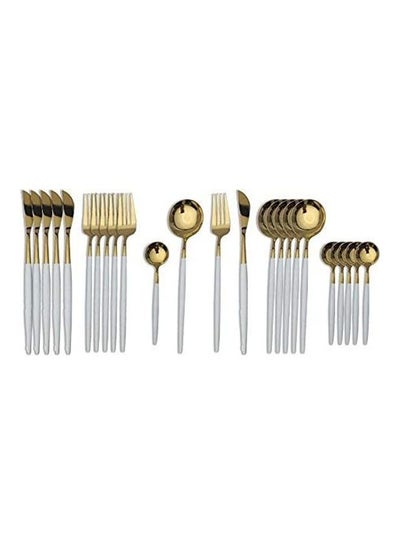 Buy 24-Piece Tableware Cutlery Set Multicolour in UAE