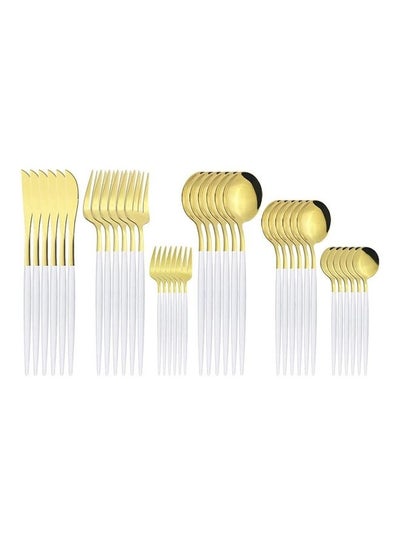 Buy 36-Piece Tableware Cutlery Set Multicolour in Saudi Arabia