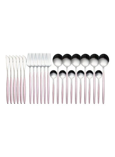 Buy 24-Piece Tableware Cutlery Set Multicolour in Saudi Arabia