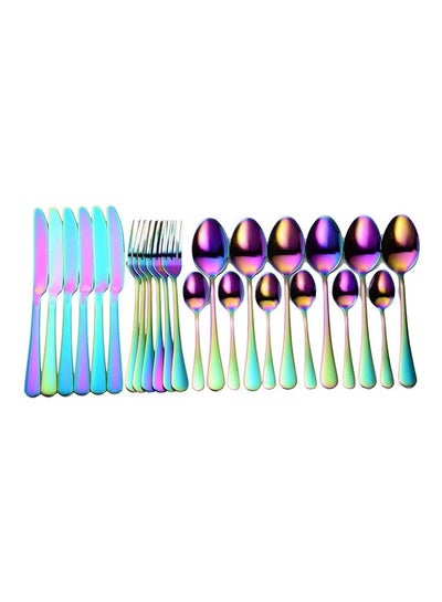 Buy 24-Piece Tableware Cutlery Set Multicolour in UAE