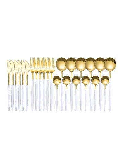 Buy 24-Piece Tableware Cutlery Set Multicolour in Saudi Arabia