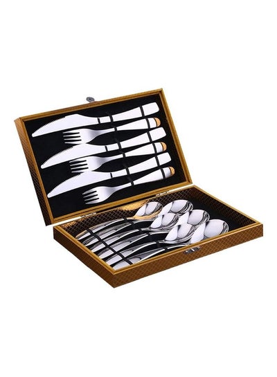 Buy 12-Piece Dinnerware Cutlery Set Silver in Saudi Arabia