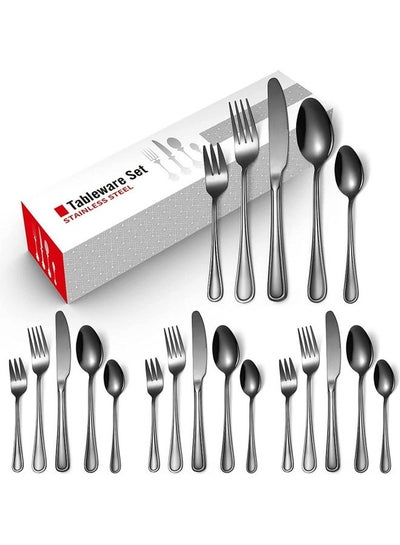 Buy 20-Piece Of Elegant Life Cutlery Set Silver in Saudi Arabia