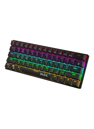 Buy 61-Key Compact Wired Mechanical Keyboard with LED Light Effect in Saudi Arabia