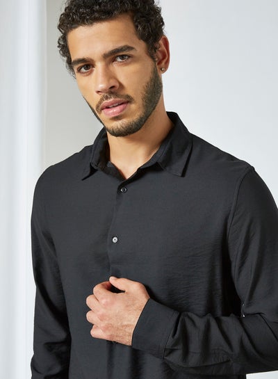 Basic Long Sleeve Shirt Black price in UAE | Noon UAE | kanbkam