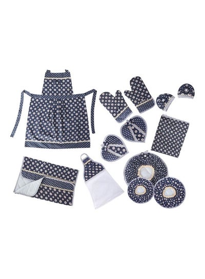 Buy 13-Piece Cotton Apron Set For Kitchen Multicolour One Size in Egypt