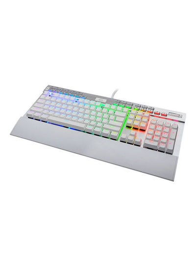 Buy Mechanical Gaming Keyboard RGB Led Backlit With Brown Switches Macro Recording Wrist Rest Volume Control Full Size in Egypt