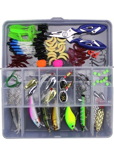 Buy 103-Piece Mixed Universal Artificial Soft Bait kit Fishing Lure in Saudi Arabia