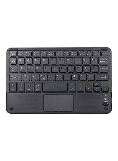 Buy Ultra-Slim Mini BT Keyboard with Touch Pad Support Black in UAE