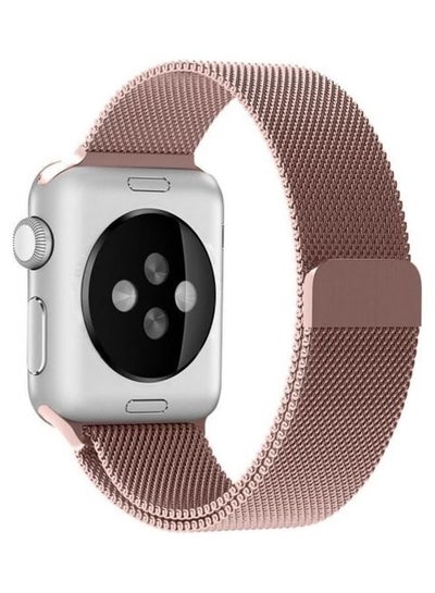 Buy Milanese Loop Stainless Steel Replacement Band For Apple Watch Series 7/6/SE/5/4/3/2/1 38/40/41mm Rose Gold in UAE