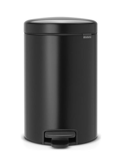 Buy Pedal Bin Newicon With Inner Bucket Black 12Liters in UAE