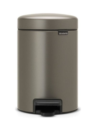 Buy Pedal Bin Newicon With Plastic Inner Bucket Platinum 3Liters in UAE