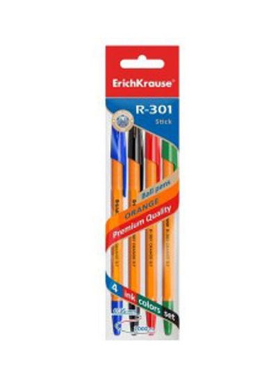 Buy Pen Ink Color Blue Polybag 4 Pcs assorted in Egypt
