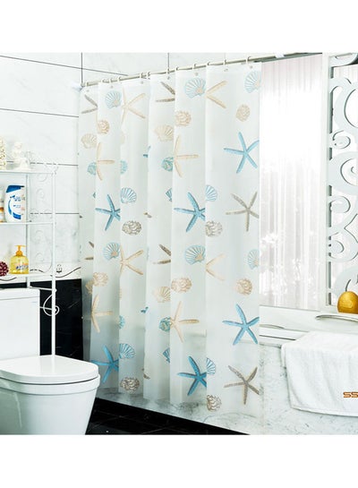 Buy Jellyfish Printed Shower Curtain Multicolour 180x180cm in Saudi Arabia