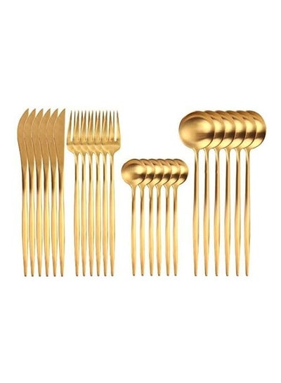 Buy 24-Piece Cutlery Set Gold in UAE