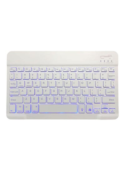 Buy Wireless Bluetooth Keyboard for Mac/IOS, Android and Windows Tablet White in Saudi Arabia
