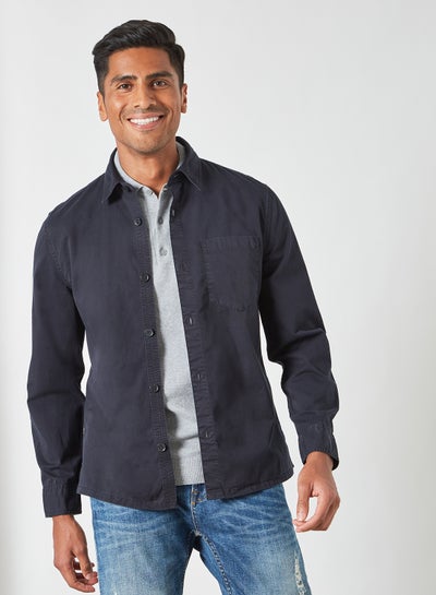 Buy Pocket Detail Shirt Navy in Egypt