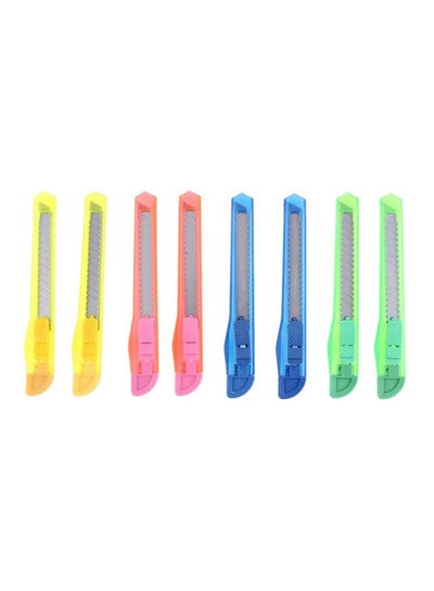 Buy 8-Piece Cutter Set Green/Blue/Pink 9mm in Saudi Arabia