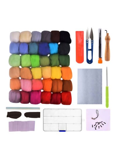 Buy 36-Colours Wools Hoops DIY Kit Multicolour in Saudi Arabia