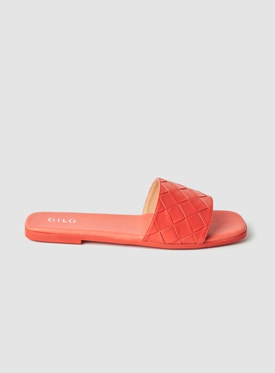 Buy Casual Flat Sandals Pink in Saudi Arabia