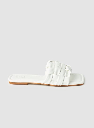 Buy Casual Flat Sandals White in Saudi Arabia