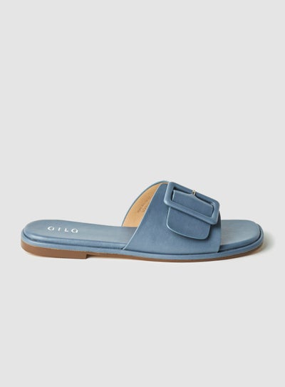 Buy Casual Flat Sandals Light Blue in Saudi Arabia