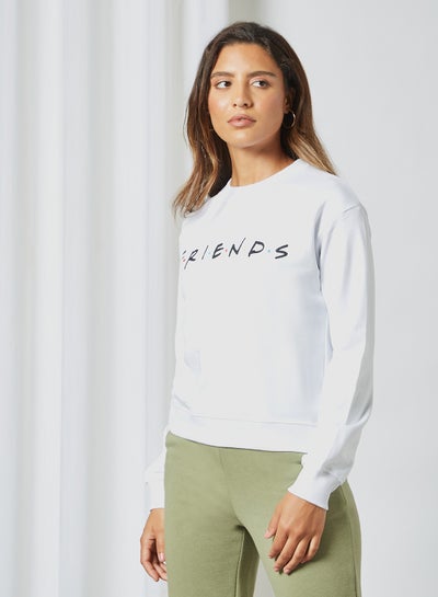 Buy FRIENDS Text Print Sweatshirt White in Egypt
