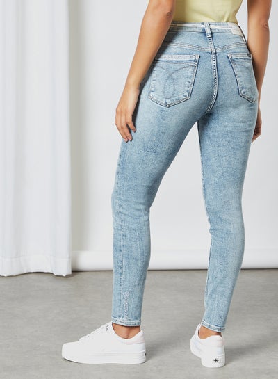 Buy Now - High Rise Skinny Ankle Jeans Light Blue with Fast Delivery and  Easy Returns in Dubai, Abu Dhabi and all UAE