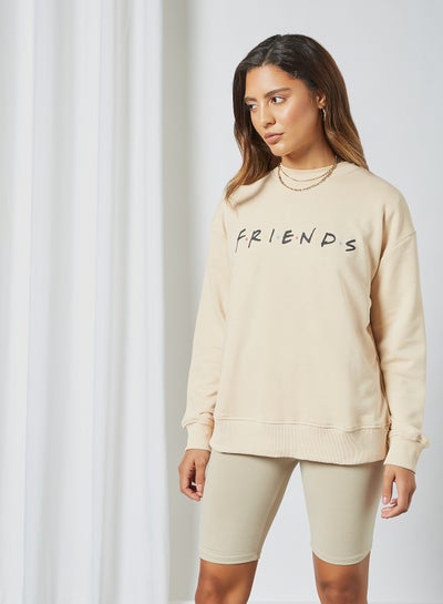 Buy FRIENDS Oversized Sweatshirt Beige in Egypt