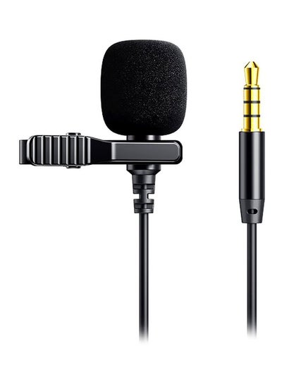 Buy Portable Wired Lapel Microphone For Phone Camera JR-LM1 Black in Egypt