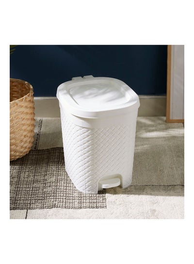 Buy Tidy Pedal Bin White 14.7Liters in Saudi Arabia