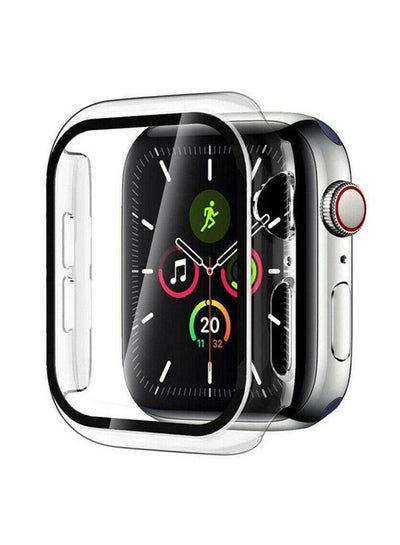 Buy Protective Case With Tempered Glass Screen Protector For Apple Watch Series 4/5/6 40mm Clear in Saudi Arabia