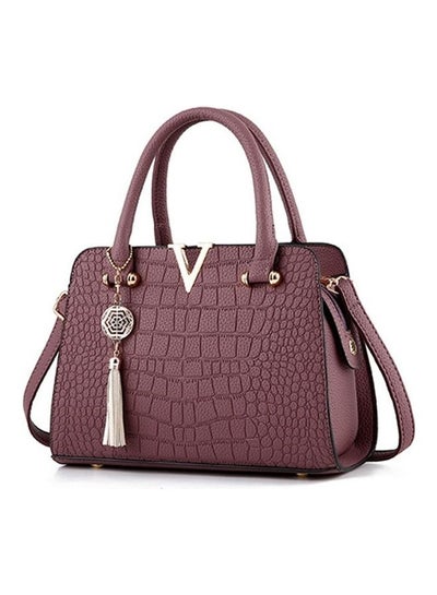 Buy Animal Skin Pattern Shoulder Bag Purple in Saudi Arabia