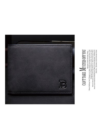 Buy Leather Bi-Fold Wallet Black in UAE