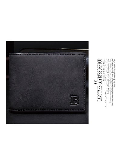 Buy Leather Bi-Fold Wallet Black in Saudi Arabia