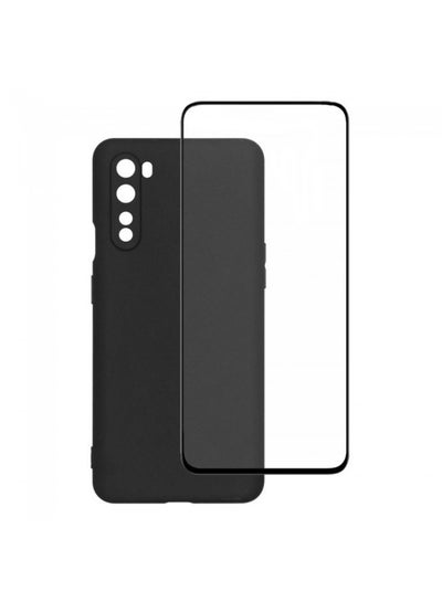 اشتري Protective Case Cover With Tempered Glass Screen Protector For OnePlus Nord Black/Clear في الامارات