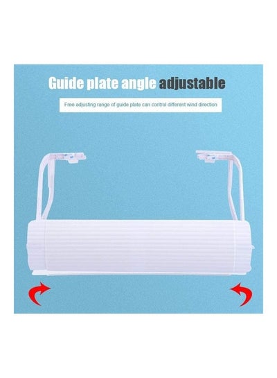 اشتري Adjustable Air Conditioner Wind Deflector Anti Direct Blowing Baffle J108 White في السعودية