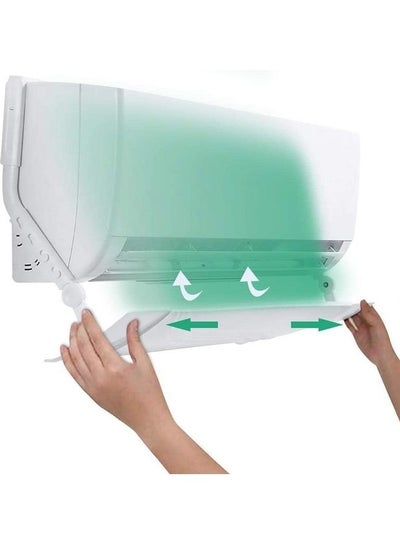 Buy Adjustable Air Conditioner Wind Deflector Anti Direct Blowing Baffle J8 White in Saudi Arabia