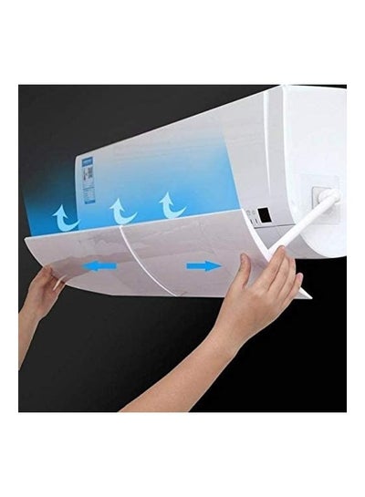 Buy Adjustable Air Conditioner Cover Anti Direct Wind Deflector J208 White in Saudi Arabia