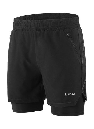 اشتري Men 2 in 1 Quick Drying Breathable Jogging Shorts XL في السعودية