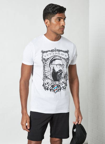 Buy Graphic Print T-Shirt White in Egypt